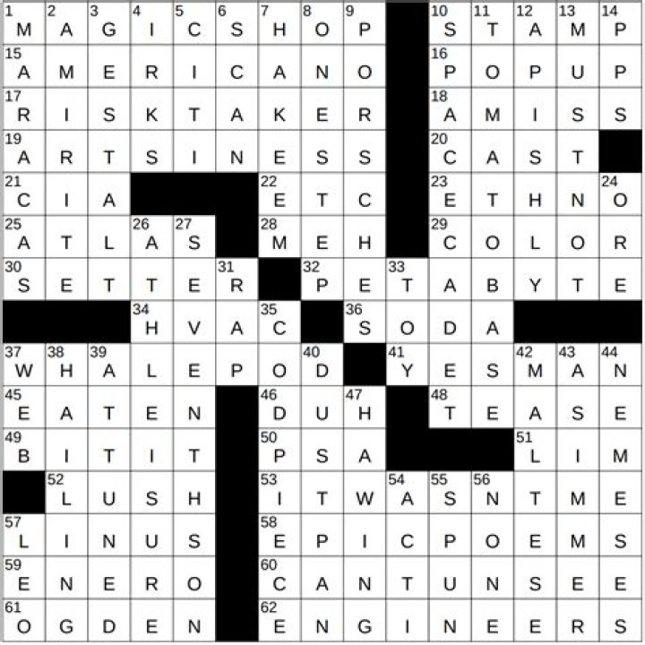 'Columbo' org Crossword Clue NYT