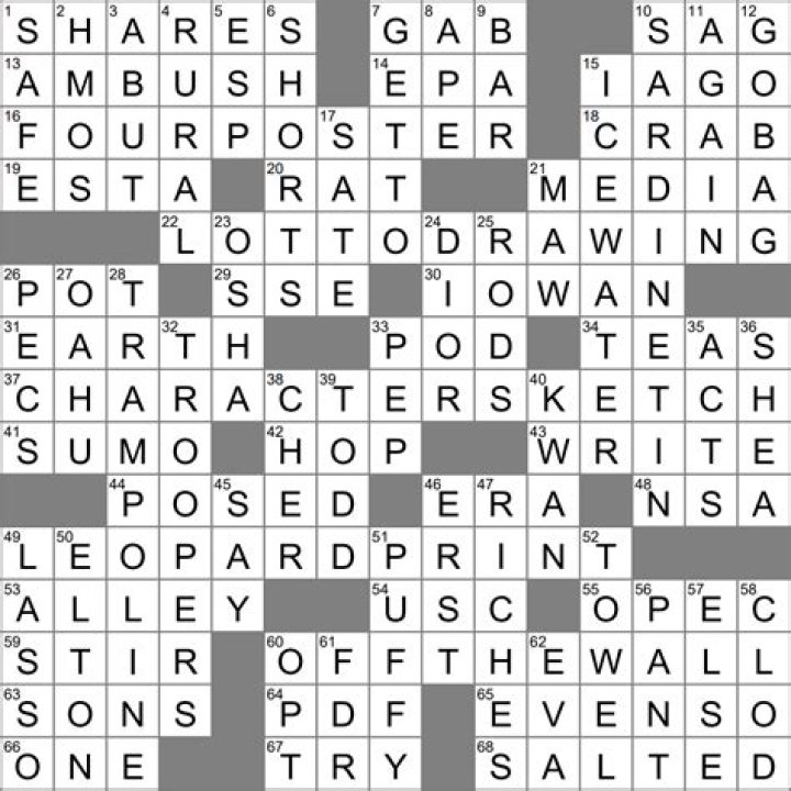 10 pages, say, for an essay Universal Crossword Clue