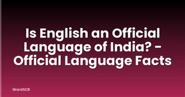 An official language of India