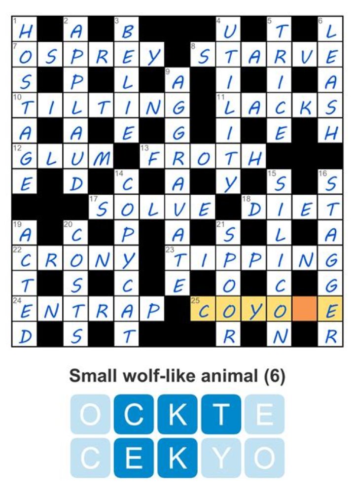 Animal leg joint Crossword Clue Puzzle Page