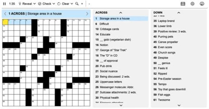 Ascend Daily Commuter Crossword Puzzle Answers