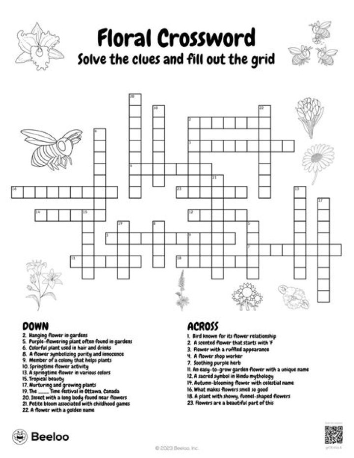 Brewer’s flowers Crossword Clue WSJ