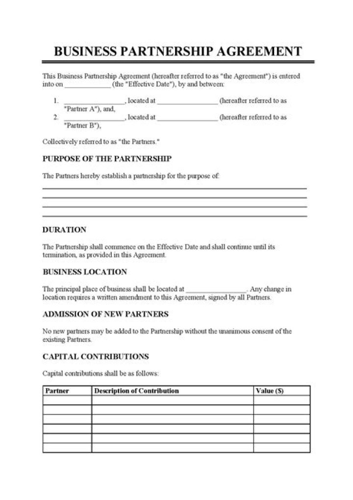 Business agreements