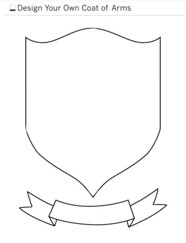 Coat of ___ (design on a shield)