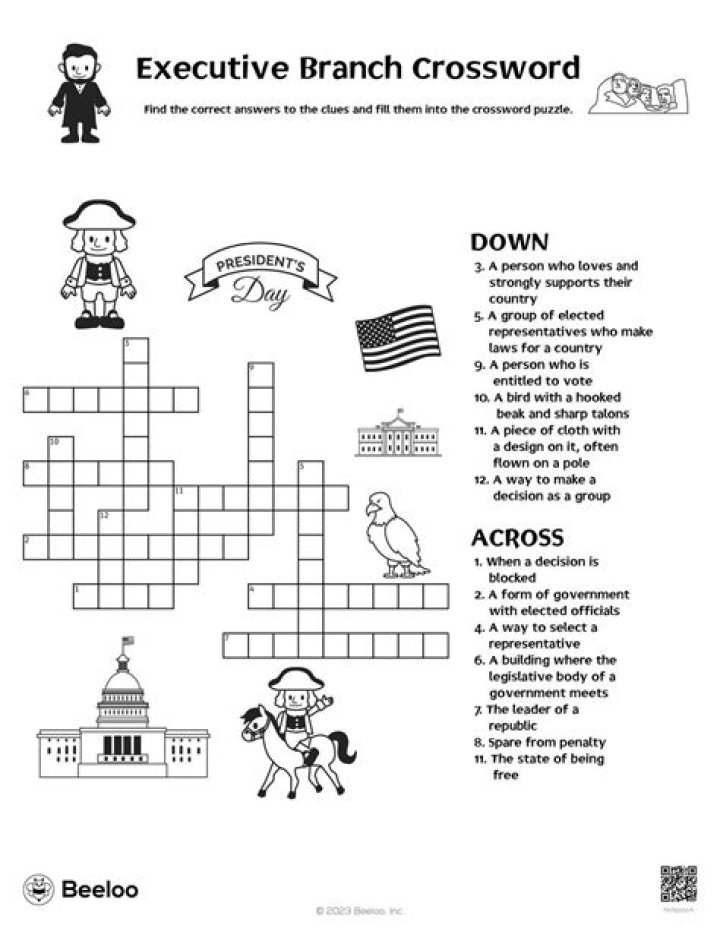 Constitution part establishing the executive branch Crossword Clue