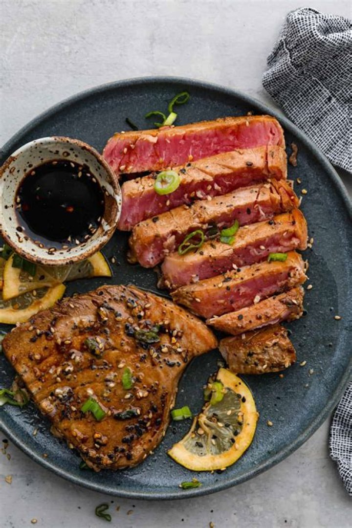 Cook quickly as a tuna steak