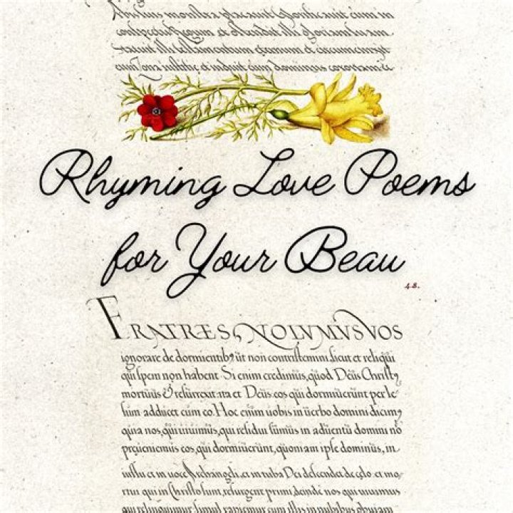Court with romantic poems and flowers maybe