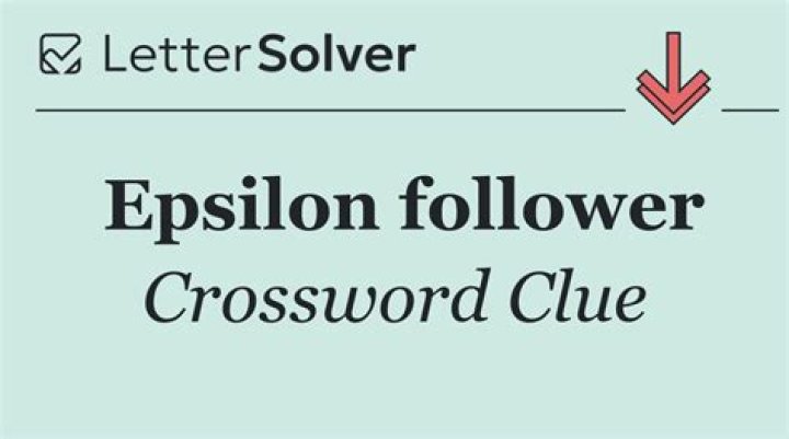 Epsilon follower Crossword Clue NYT