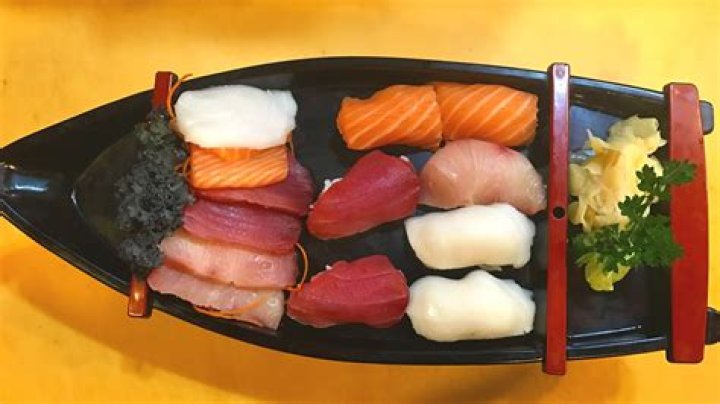 Fish called unagi at a sushi bar