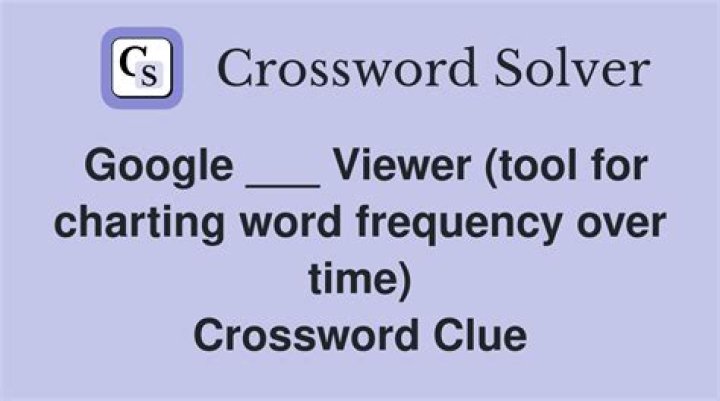Google ___ Viewer (tool for charting word frequency over time) NYT Crossword Clue