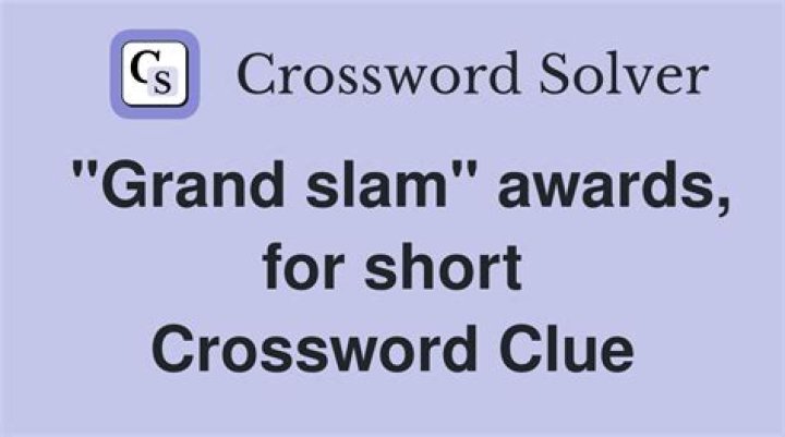 Grand slam awards acronym Crossword Clue LA Times Answer