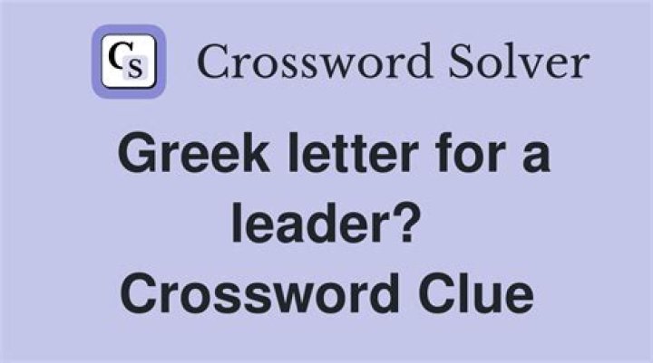 Greek letter for a leader?
