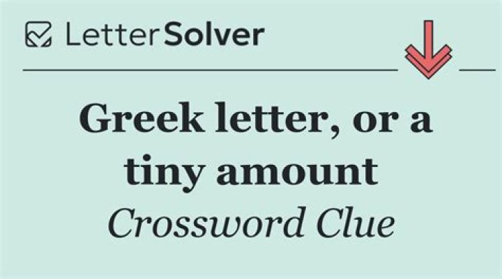 Greek letter or a tiny amount