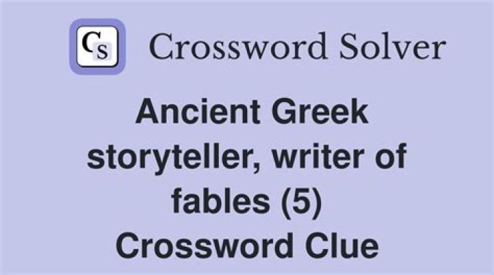 Greek teller of fables NYT Crossword Clue