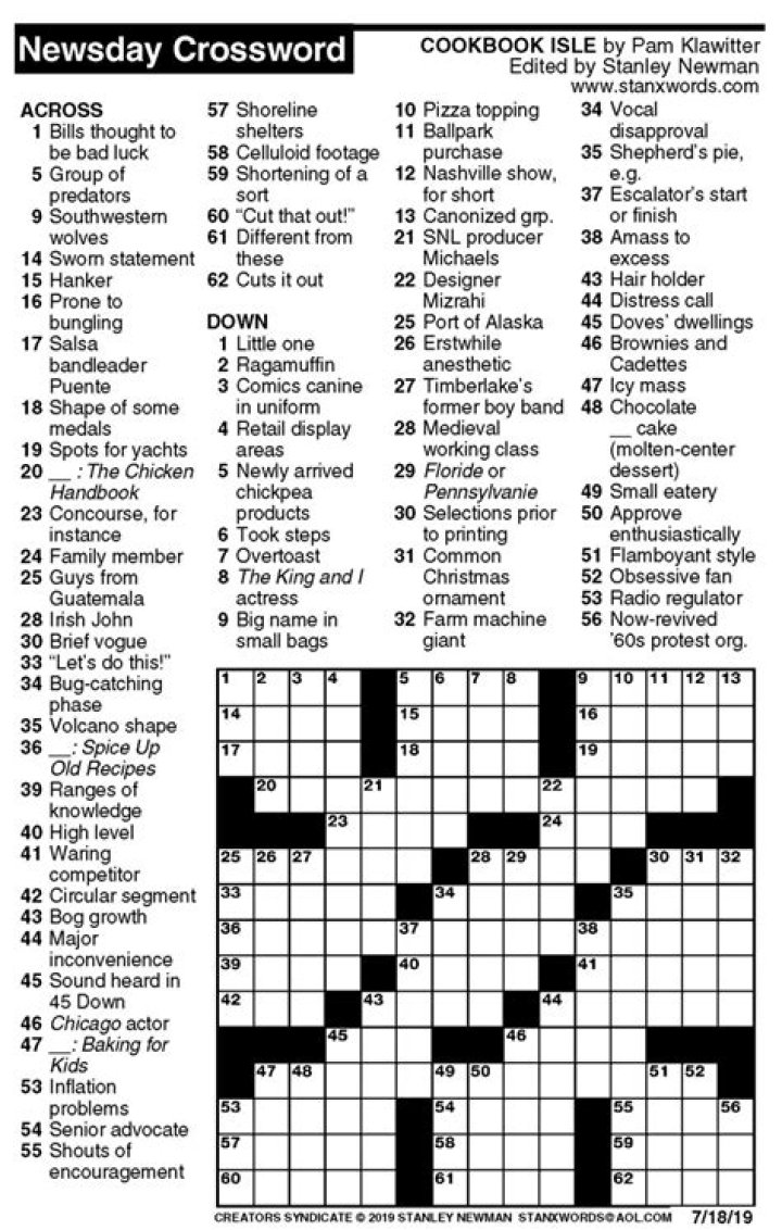 Group with many seniors Newsday Crossword Clue