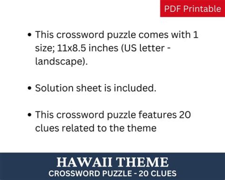 Hawaiian honeymoon destination Crossword Clue