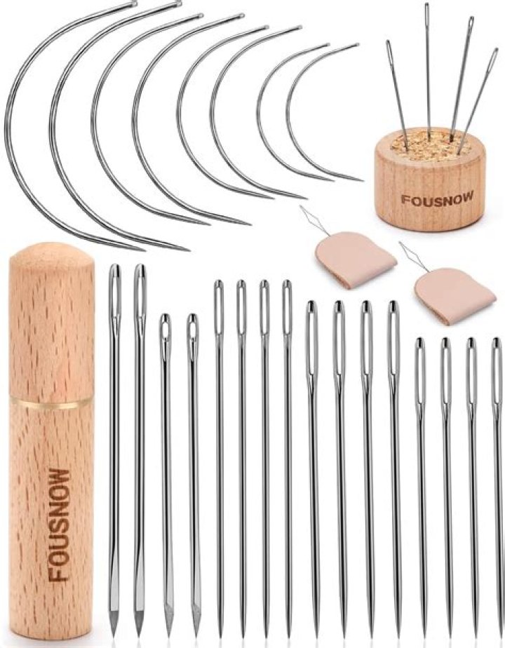 Implement used when sewing thick canvas