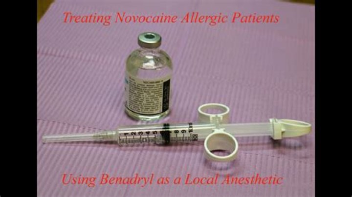 Injects with novocaine