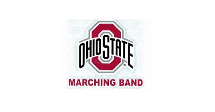 It dots the 'i' in the Ohio State marching band's spelling of 'Ohio' NYT Crossword Clue