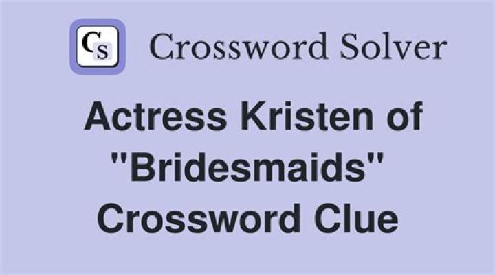 Kemper of "Bridesmaids" Crossword Clue Universal Answer