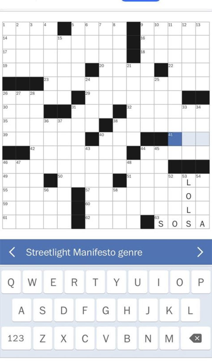LA Times Streetlight Manifesto genre Crossword Clue Answers with 3 letters