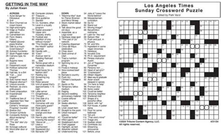 LA Times Word with corn or matzo Crossword Clue Answers with 4 letters