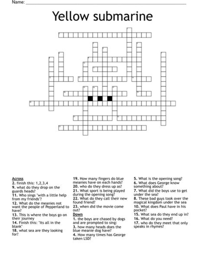 Lead singer of “Yellow Submarine” Crossword Clue