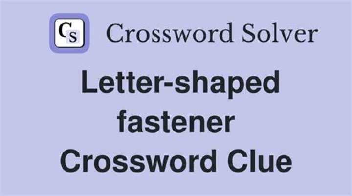 Letter-shaped fastener Crossword Clue Wall Street