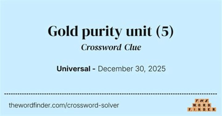 Measures of gold purity Crossword Clue Universal