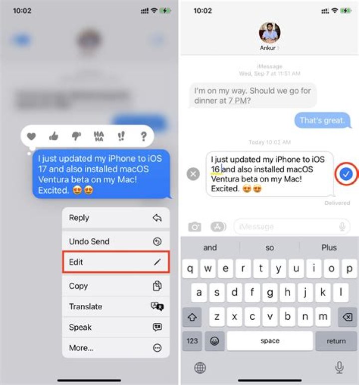 Message sent on a cell phone