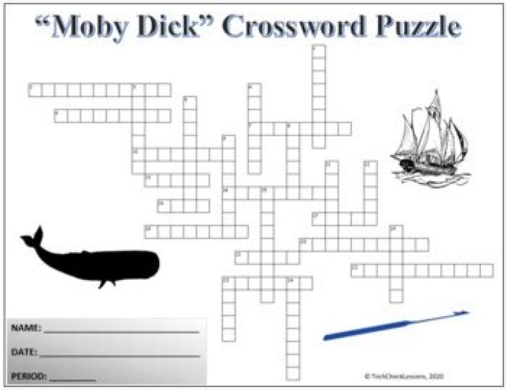 “Moby-Dick” captain Crossword Clue NYT