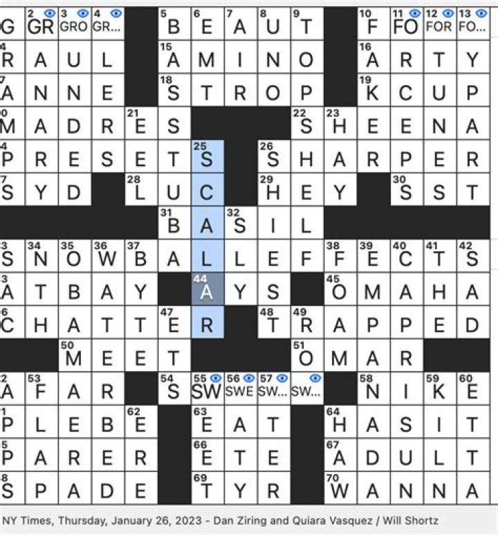 Newsday Needle point Crossword Clue 3 letters Puzzle Answers