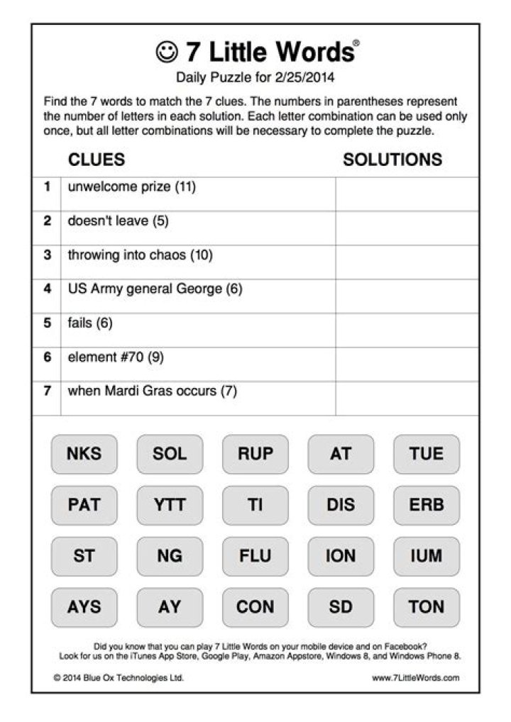 Occurrences Crossword Clue 7 Little Words Answers