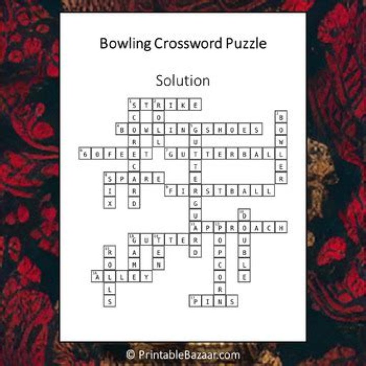 One of 10 in bowling Crossword Clue