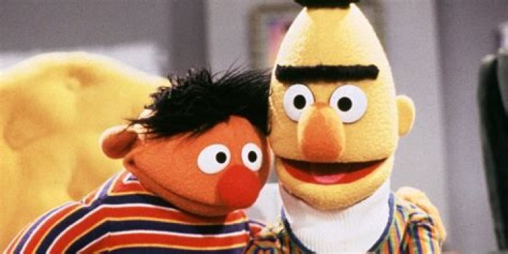 Orange muppet from Sesame Street who is Bert's partner