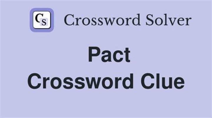 Pact Crossword Clue