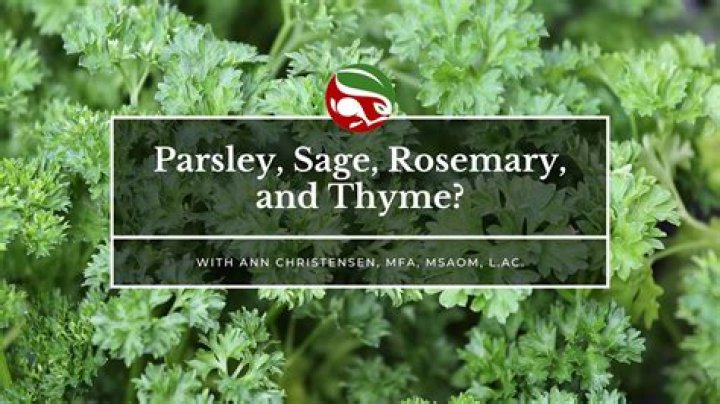 Parsley sage rosemary and ___