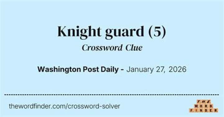 Part of a king’s guard Crossword Clue