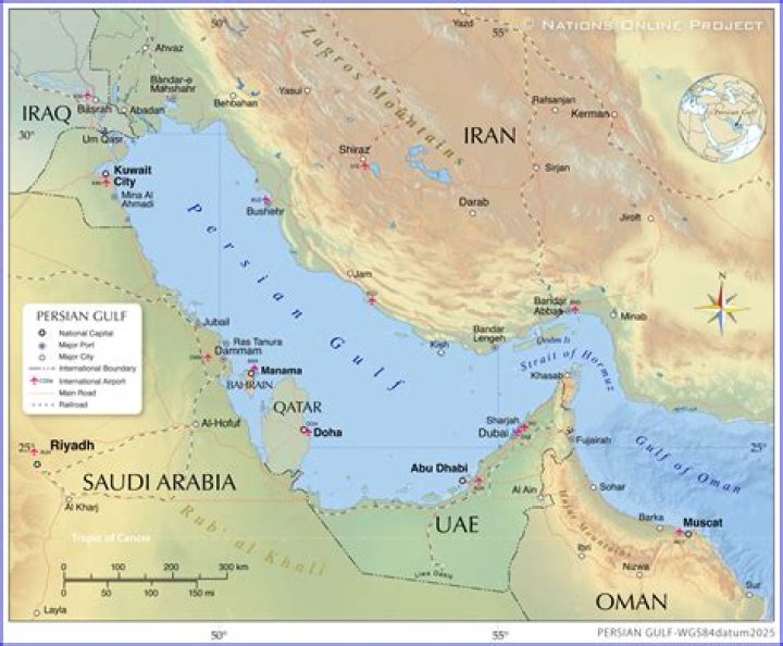Persian Gulf country bordering Iraq