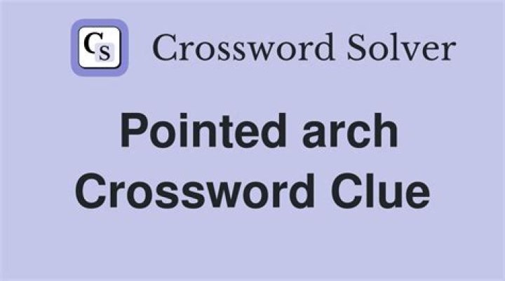 Pointed arch Crossword Clue