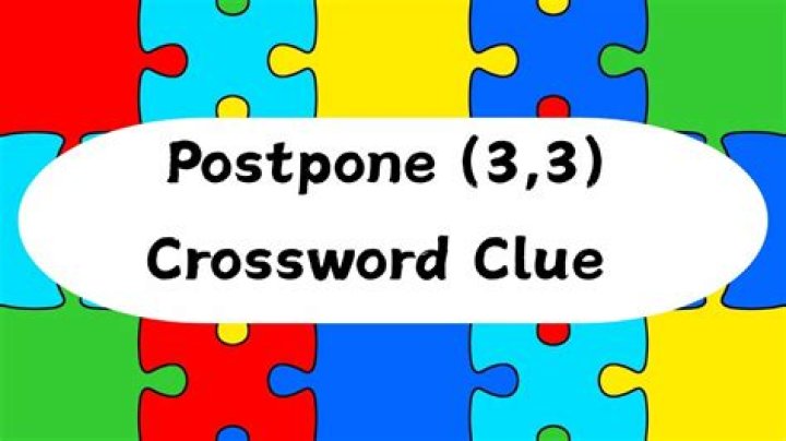 Postpone Crossword Clue