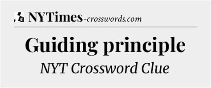 Principle NYT Crossword Clue