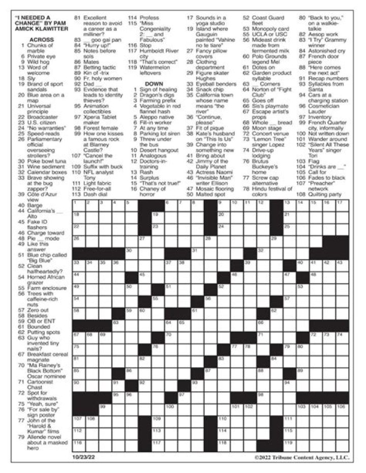 Puzzle Page Valuable piece of paper Crossword Clue
