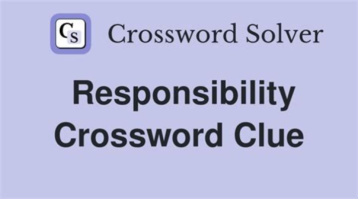 Responsibility NYT Crossword Clue