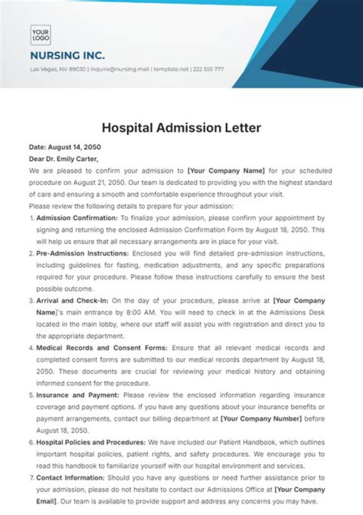 Right away in a hospital