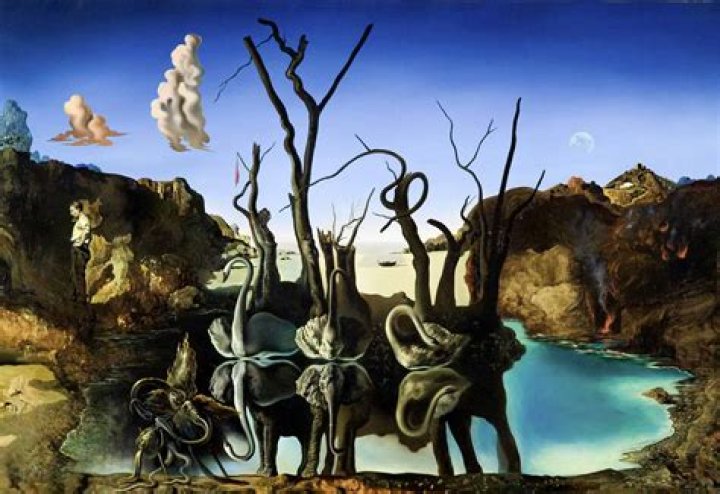Spanish surrealist painter of Swans Reflecting Elephants