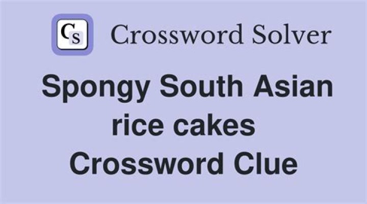 Spongy South Asian rice cakes Crossword Clue USA Today Answer