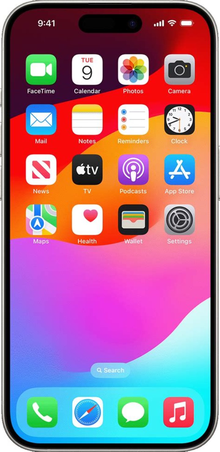 Symbol on an iPhone screen