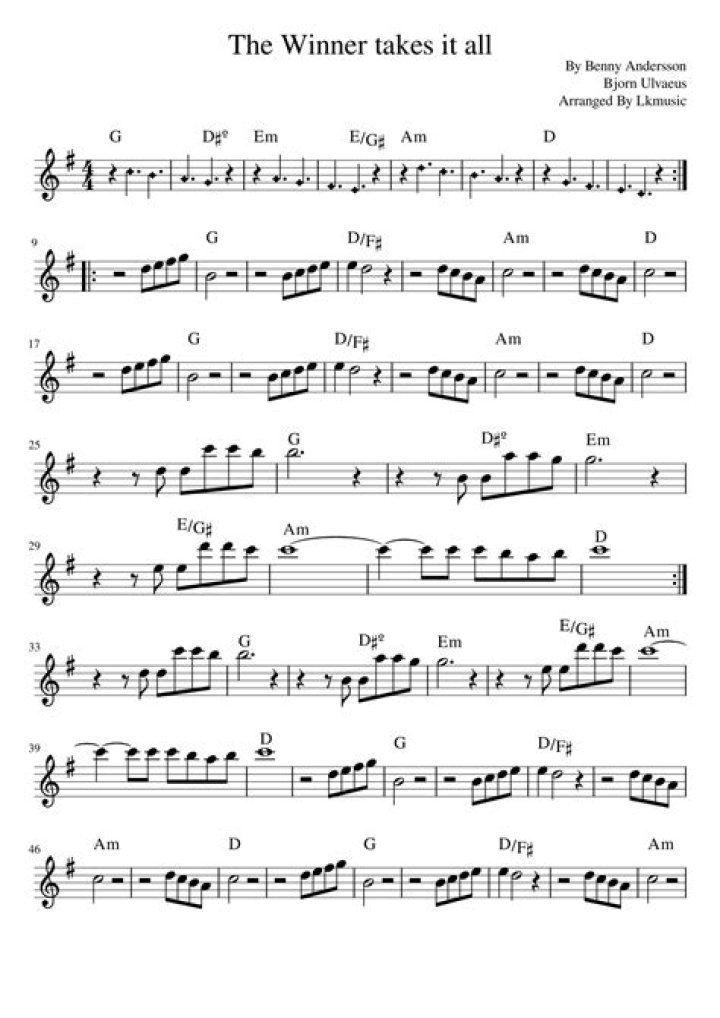 The Winner Takes It All quartet