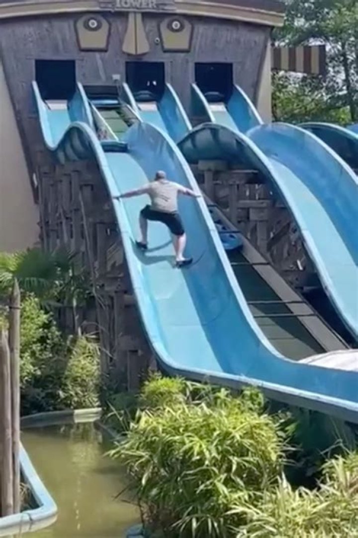 This waterslide is fun!